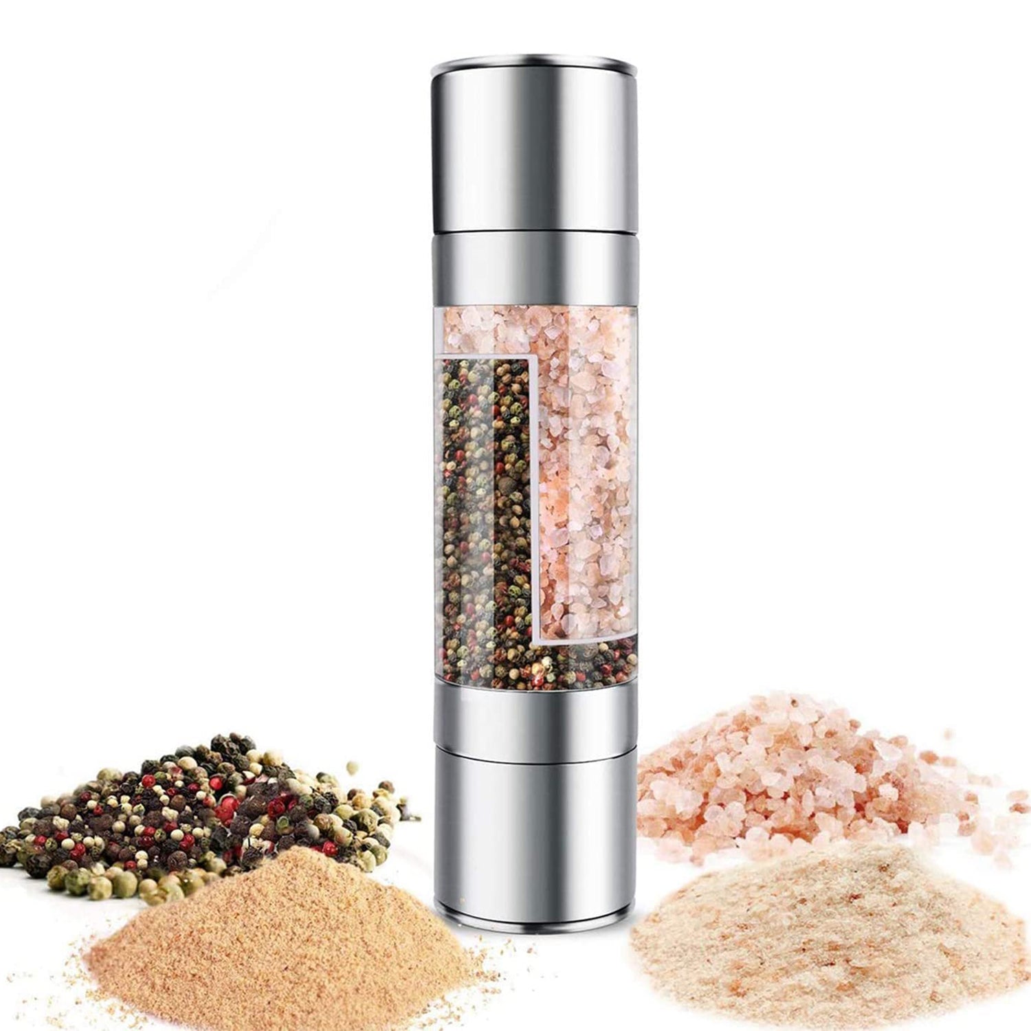 2-in-1 Stainless Steel Salt and Pepper Grinder 2-in-1 Stainless Steel Salt and Pepper Grinder